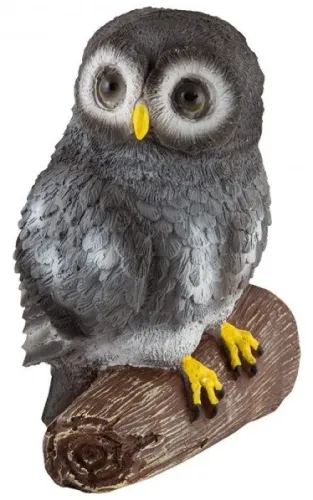 Фигурка садовая PARK / Парк Сова на ветке декоративная подвесная, из полистоуна, 23х15х12см / дом и сад