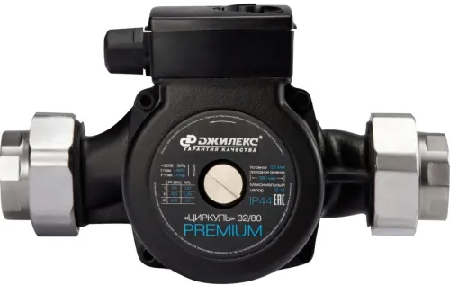 Циркуляционный насос Джилекс ЦИРКУЛЬ 32/80 PREMIUM для отопления, черный, 110л/мин, максимальное давление 10МПа, напор 8м, 245Вт, IP44 / дом и сад