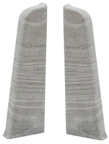 Заглушки для плинтуса Salag Lima левая и правая, ПВХ, серый, 72×22мм, 2шт