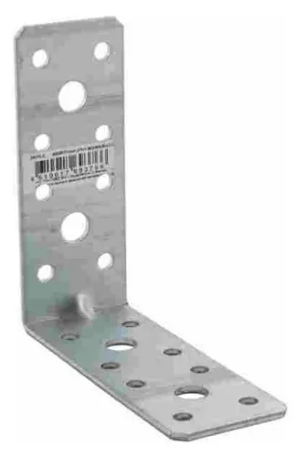 Крепежный уголок Rock Solid Connection / Рок Солид Конекшн усиленный, из оцинкованной стали, серый, 90х90х35х2мм / строительство и ремонт