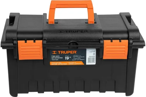 Ящик для инструментов TRUPER CHА-19N, пластик, черный, 48×27×25см