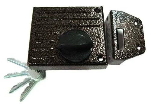 Замок накладной ЗЕНИТ ЗН 1-2 дверной, стальной, цвет медь / средства защиты