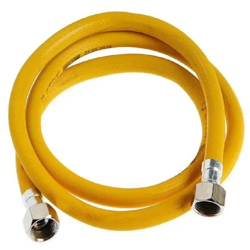 Подводка для газа СТМ с внутренней резьбой, гайка-гайка, ПВХ, цвет желтый, диаметр 1/2дюйма, 2м / газовый шланг