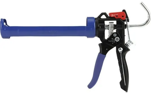 Пистолет для герметика WORKPRO / Воркпро скелетный, в металлическом корпусе, черный, 295мл, длина 230мм / инструменты для ремонта и строительства