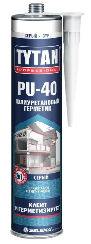 Герметик полиуретановый TYTAN Professional / Титан Профессионал PU-40 универсальный, серый, 310мл / строительство и ремонт