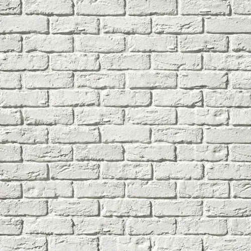 Плитка декоративная Monte Alba / Монте Альба Вельс брик рельефная, для внутренних работ, гипсовая, белая, 205х65мм / облицовочные материалы