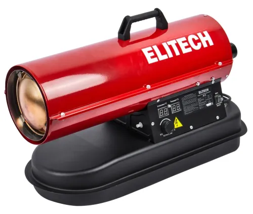 Тепловая пушка Elitech / Элитек ДП 10 дизельная, в стальном корпусе, 610x200x425мм, 10кВт, 110м², 450м³/ч, IP 10 / отопление