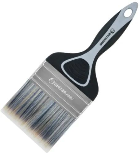 Кисть малярная Rollingdog / Ролингдог Professional плоская, прямой срез, с синтетической щетиной, 100мм / малярные и отделочные инструменты