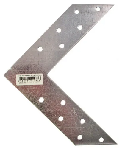 Крепежный уголок Rock Solid Connection / Рок Солид Конекшн оконный, из оцинкованной стали, серый, 150х150х35х2мм / строительство и ремонт