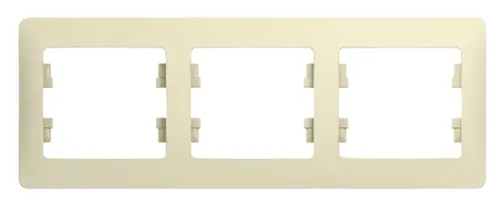 Рамка электроустановочная Schneider Electric / Шнайдер Электрик GLOSSA GSL000203 3-постовая, из пластика, бежевая, 225×82×12мм