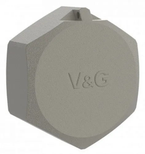 Заглушка для труб V&G резьбовая, никелированная латунь, 3/4"