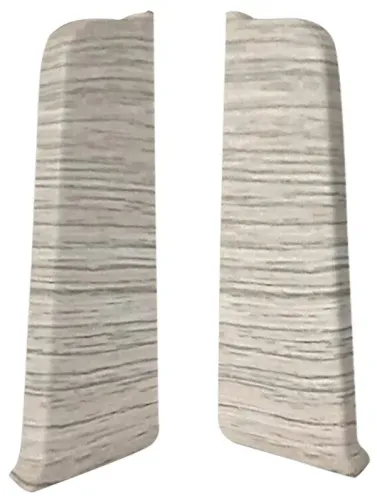 Заглушки для плинтуса MIXTON / Микстон левая и правая, ПВХ, цвет орех антик, 70×20мм, 2шт. / строительство и ремонт