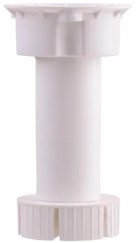 Опора мебельная Стройбат для кухонных гарнитуров круглая, регулируемая под саморез, пластиковая, цвет белый, 120мм / фурнитура для мебели