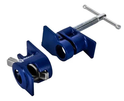 Струбцина Кобальт трубная, под трубу-1/2", из чугуна, синяя, 2шт. / инструменты