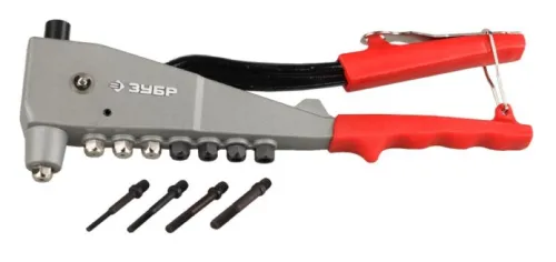 Заклепочник Зубр УНИВЕРСАЛ для вытяжного и резьбового крепежа, 2.4-4.8мм, 270мм / инструменты