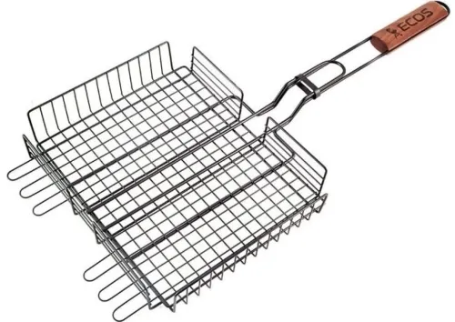 Решетка гриль ECOS RD-22139W, металл, деревянная ручка