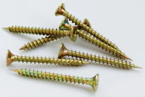 Саморез MIXTON / Микстон универсальный с потайной головкой из стали, желтый, 3.0х35мм, PZ1, 200шт. в упаковке / крепеж