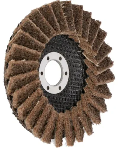 Круг лепестковый торцевой ORIENTCRAFT / Ориенткрафт Medium шлифовальный тарельчатый, нетканый материал, посадочный диаметр 22.23мм, 125мм / оснастка