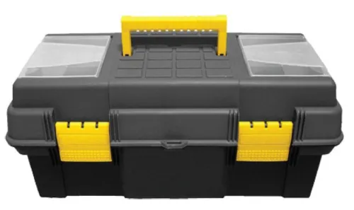 Ящик для инструментов Дельта 16" из пластика, черный, 410х210х185мм / оборудование для мастерской