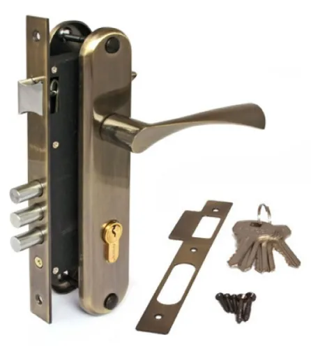 Замок врезной Apecs ЗВ 2223 AB/60 цилиндровый, бронза