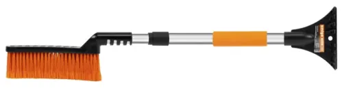 Щетка автомобильная Amigo / Амиго со скребком для льда, телескопическая, из алюминия и пластика с синтетическим ворсом, длина 1000мм / автотовары