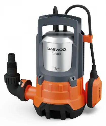 Дренажный насос DAEWOO / Дэу DDP 19500 для грязной воды, погружной, в пластиковом корпусе, 325л/мин, 7 метров, 220В, IPX8, 1300Вт / дом и сад