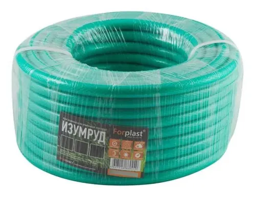 Шланг поливочный ForPlast / ФорПласт Изумруд армированный, из ПВХ, диаметр 1/2", 20м / все для сада