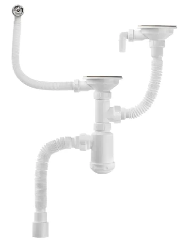 Сифон Masterprof универсальный гофротруба ИС.110688, белый