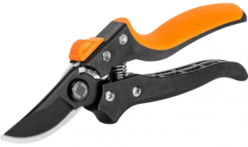 Секатор FINLAND / Финланд контактный профессиональный, с фиксатором, из стали, 210мм / садовый инструмент