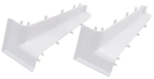 Внутренний угол для плинтуса MIXTON / Микстон напольный, из ПВХ, цвет белый, размер 70×20мм, 2шт. / отделочные материалы