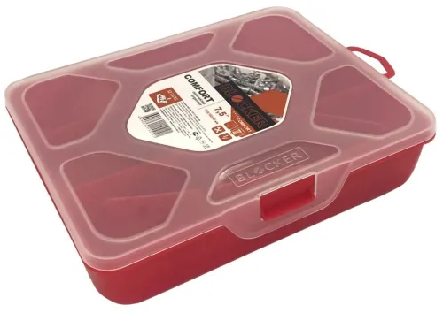 Органайзер BLOCKER Comfort 7.5" с крышкой, красный 19х16х4.5см