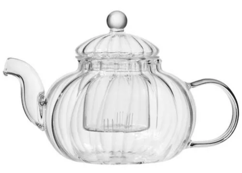 Чайник заварочный Mallony / Маллони Aroma Riviera с фильтром, в корпусе из стекла, прозрачный, 850мл / товары для дома
