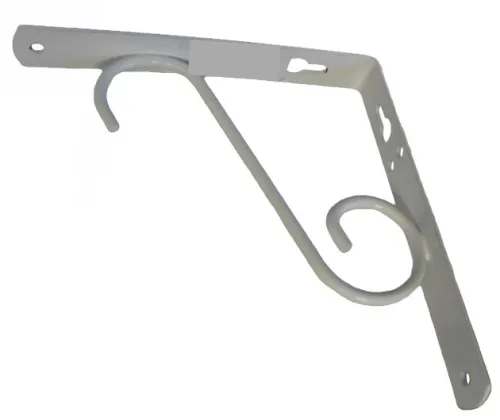 Кронштейн для полки Петротех Лира стальной, белый, 150×150мм / держатель