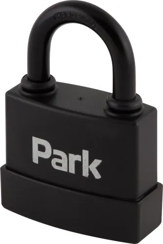 Замок навесной Park / Парк P-0255 всепогодный, металлический, 3 ключа, дужка диаметром 6мм / средства защиты