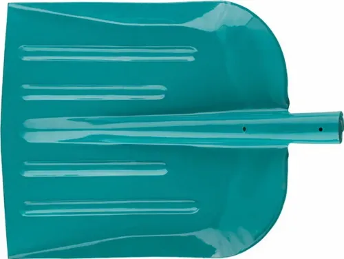 Лопата для снега Павлово совковая без черенка, из стали, бирюзовая, ковш 45.6×39см / инвентарь для уборки