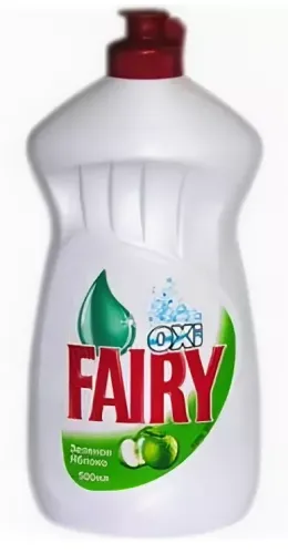 Средство для мытья посуды FAIRY / Фейри OXI Зеленое яблоко с дозатором, гель 450мл / бытовая химия