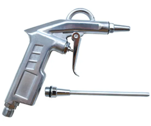 Пистолет продувочный Auarita / Ауарита DG-10B-3 для компрессора, удлиненный, с переходником, носик 85мм, соединение резьбовое, 10атм, 400л/мин, штуцер 1/4дюйма / пневмоинструмент