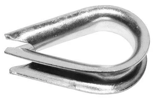 Коуш MIXTON / Микстон для троса, из углеродистой стали с цинковым покрытием, диаметр 3мм / такелаж