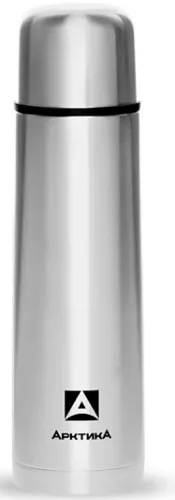 Термос Арктика бытовой вакуумный с узким горлом, из нержавеющей стали, серебристый, 0.75л / термопосуда