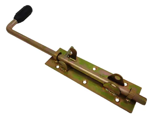 Задвижка СКОБЯНОЙ под замок накладная, металл, цинк 400мм