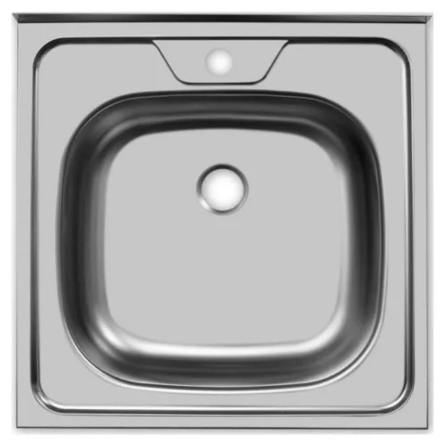 Мойка Ukinox / Юкинокс для кухни накладная, квадратная, из нержавеющей стали, серая, 500х500мм / сантехника