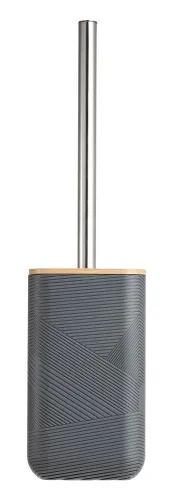 Ершик для унитаза Fora / Фора TROPICANA напольный, из пластика, серый, размером 383×97х97мм / товары для дома