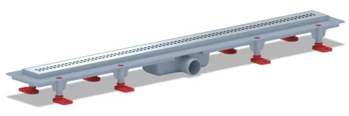 Трап для душа Анипласт Риф, серый, диаметр 40мм, 85×6.2см