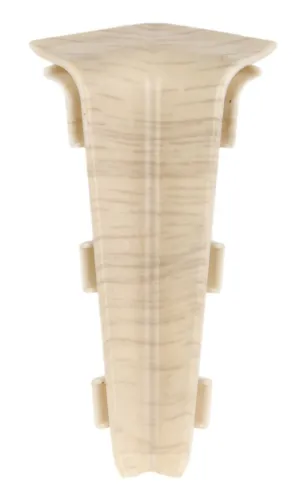 Внутренний угол для плинтуса Salag Lima ПВХ, дуб уникальный, 72×30мм