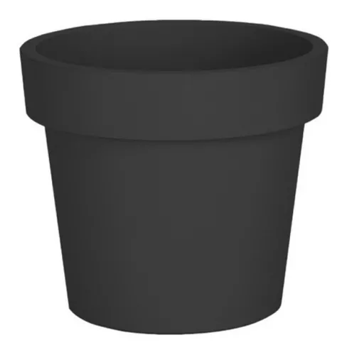Кашпо уличное Элластик пласт Loft круглое из пластика, цвет антрацит, размером 39.5х34.5см, объемом 28л / все для сада