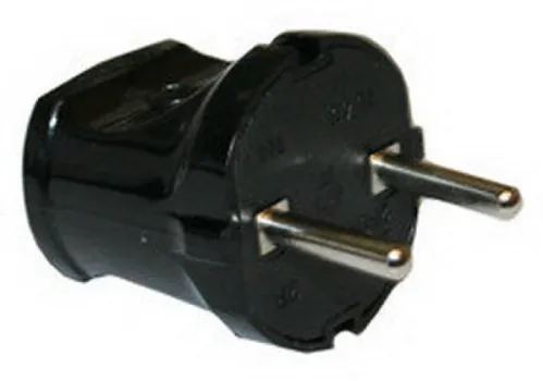 Вилка электрическая MAKEL 10051 без заземления, 6А, IP20