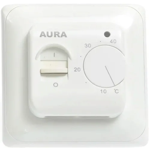 Терморегулятор Aura LTC 130 механический, белый, 80×80×40мм