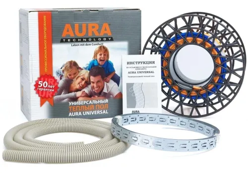 Теплый пол AURA / Аура Universal LTL 11.5/150 универсальный, двужильный экранированный кабель, оранжевый, от -30 до +70°C, 220В, 50Гц, 11.5м, IP67, 150Вт / отопление