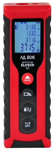 Лазерный дальномер ELITECH ЛД 80К красный луч, 80м, погрешность ±0.3мм