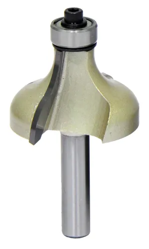 Фреза Elitech / Элитек профильная с подшипником, 2 лезвия, стальная, диаметр 38.1мм, хвостовик 8мм, 22.3/64мм / инструменты